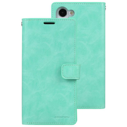 For Samsung Galaxy S25 5G GOOSPERY MANSOOR DIARY 9 Card Slots Leather Phone Case(Mint Green) by GOOSPERY