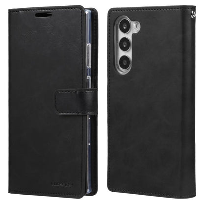 For Samsung Galaxy S25+ 5G GOOSPERY MANSOOR DIARY 9 Card Slots Leather Phone Case(Black) by GOOSPERY