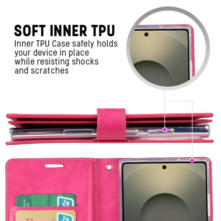 For Samsung Galaxy S25 Ultra 5G GOOSPERY MANSOOR DIARY 9 Card Slots Leather Phone Case(Mint Green) by GOOSPERY