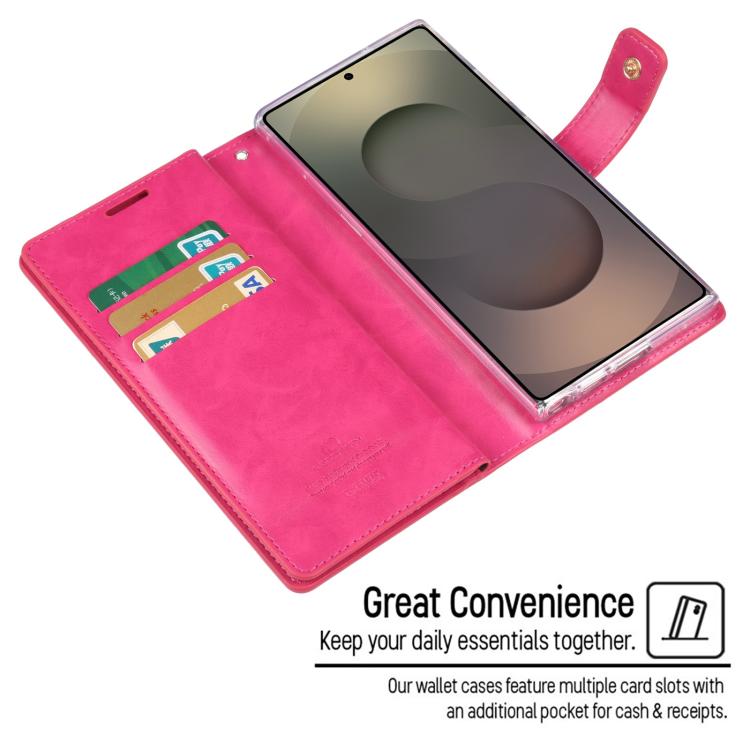 For Samsung Galaxy S25 Ultra 5G GOOSPERY MANSOOR DIARY 9 Card Slots Leather Phone Case(Mint Green) by GOOSPERY