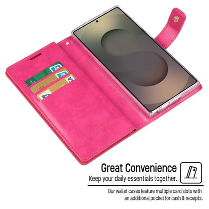 For Samsung Galaxy S25 Ultra 5G GOOSPERY MANSOOR DIARY 9 Card Slots Leather Phone Case(Mint Green) by GOOSPERY