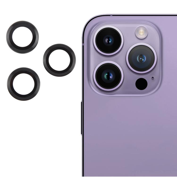 For iPhone 16 Pro / 16 Pro Max Back Camera Cover 9H Tempered Glass Lens Film(Black) by bashfashion