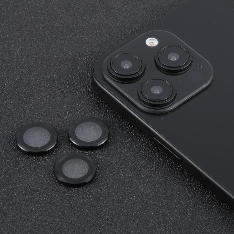 For iPhone 16 Pro / 16 Pro Max Back Camera Cover 9H Tempered Glass Lens Film(Black) by bashfashion