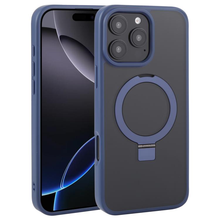 For iPhone 16 Pro Max DFANS DESIGN Frosted Magsafe Magnetic Holder Phone Case(Blue) by DFANS DESIGN