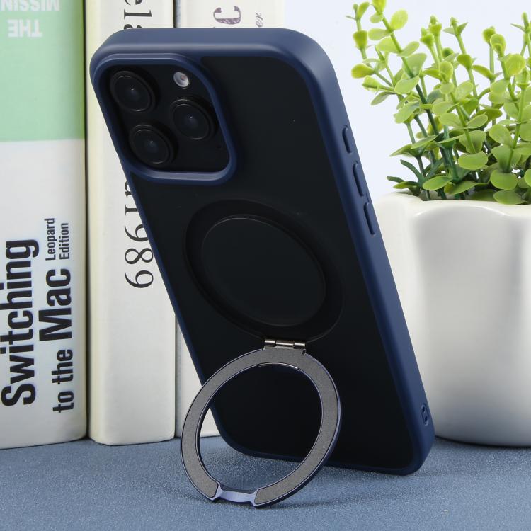 For iPhone 16 Pro Max DFANS DESIGN Frosted Magsafe Magnetic Holder Phone Case(Blue) by DFANS DESIGN