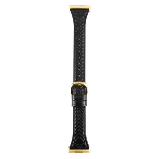 For Huawei Watch Fit 3 Metal Connector Heart-Shaped Embossed Leather Watch Band(Black) by bashfashion