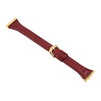For Huawei Watch Fit 2 Metal Connector Heart-Shaped Embossed Leather Watch Band(Wine Red) by bashfashion