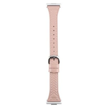 For Huawei Watch Fit 2 Metal Connector Heart-Shaped Embossed Leather Watch Band(Pink) by bashfashion