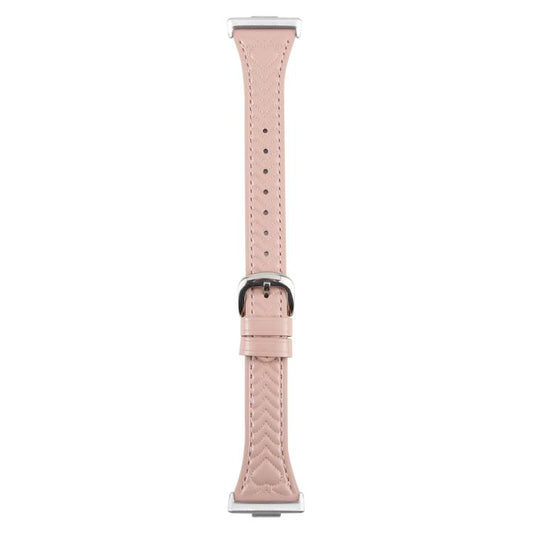 For Huawei Watch Fit 2 Metal Connector Heart-Shaped Embossed Leather Watch Band(Pink) by bashfashion
