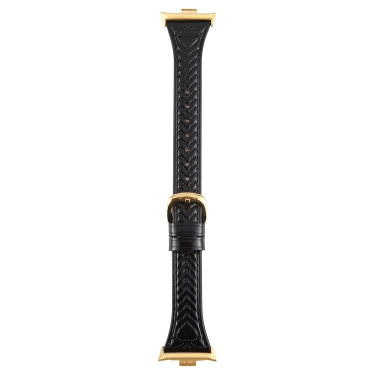For Xiaomi Mi Band 8 Pro / Redmi Watch 5 Metal Connector Heart-Shaped Embossed Leather Watch Band(Black) by bashfashion