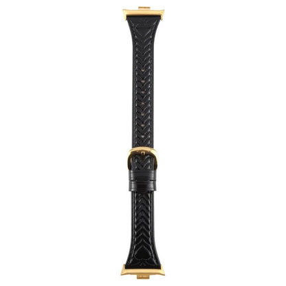 For Xiaomi Mi Band 8 Pro / Redmi Watch 5 Metal Connector Heart-Shaped Embossed Leather Watch Band(Black) by bashfashion