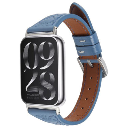 For Xiaomi Mi Band 8 Pro / Redmi Watch 5 Metal Connector Heart-Shaped Embossed Leather Watch Band(Cornflower Blue) by bashfashion