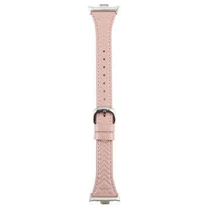 For Xiaomi Mi Band 8 Pro / Redmi Watch 5 Metal Connector Heart-Shaped Embossed Leather Watch Band(Pink) by bashfashion