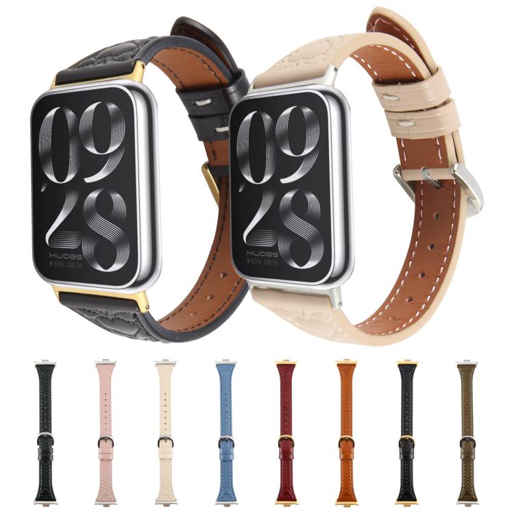 For Xiaomi Mi Band 8 Pro / Redmi Watch 5 Metal Connector Heart-Shaped Embossed Leather Watch Band(Black) by bashfashion