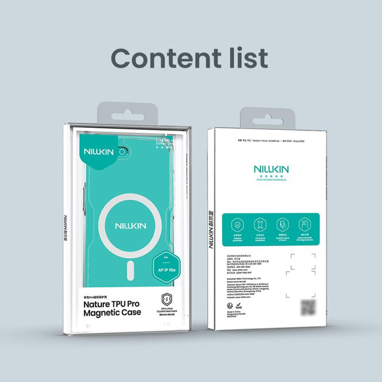 For iPhone 16e NILLKIN Ultra Clear Magnetic PC + TPU Phone Case(Transparent) by NILLKIN