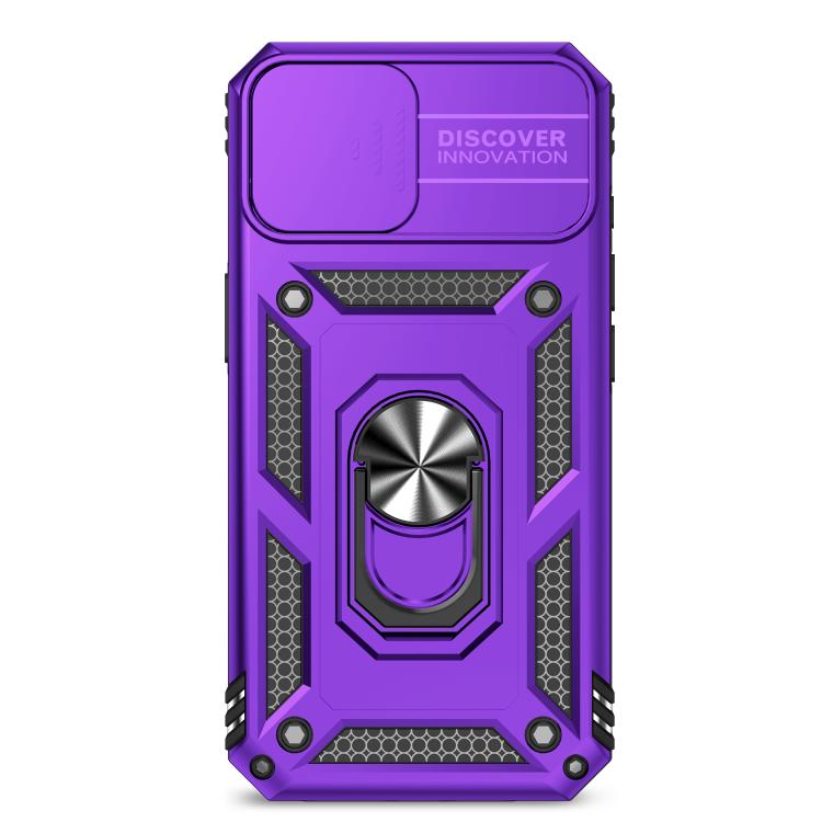 For iPhone 16e Sliding Camshield Holder Phone Case(Purple) by bashfashion