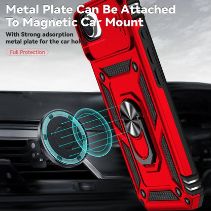 For iPhone 16e Sliding Camshield Holder Phone Case(Red) by bashfashion