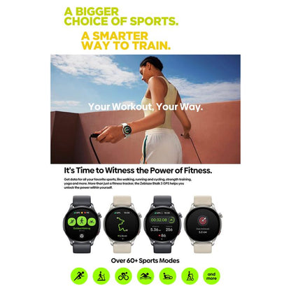 Zeblaze Btalk 3 GPS 1.43 inch HD AMOLED Screen Health Fitness Smart Watch, Support Bluetooth Call(Space Gray) by Zeblaze