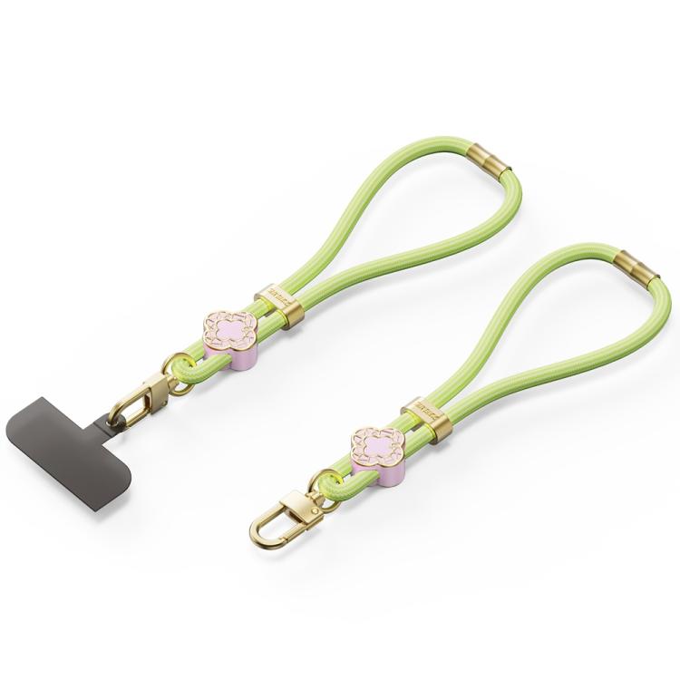 DUX DUCIS Garden Series Begonia Pattern Adjustable Short Phone Lanyard(Green Yellow) by DUX DUCIS