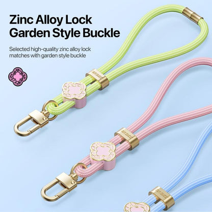 DUX DUCIS Garden Series Begonia Pattern Adjustable Short Phone Lanyard(Green Yellow) by DUX DUCIS