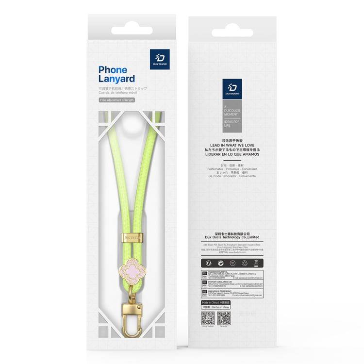 DUX DUCIS Garden Series Begonia Pattern Adjustable Short Phone Lanyard(Green Yellow) by DUX DUCIS
