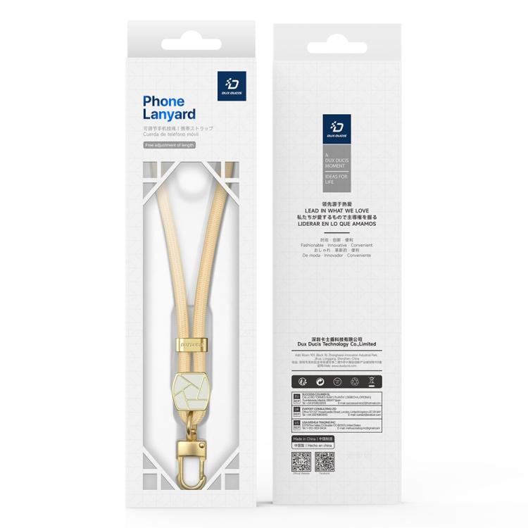 DUX DUCIS Garden Series Broken Ice Pattern Adjustable Short Phone Lanyard(Glaze Yellow) by DUX DUCIS