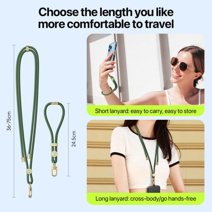 DUX DUCIS Garden Series Tile Pattern Adjustable Short Phone Lanyard(Army Green) by DUX DUCIS