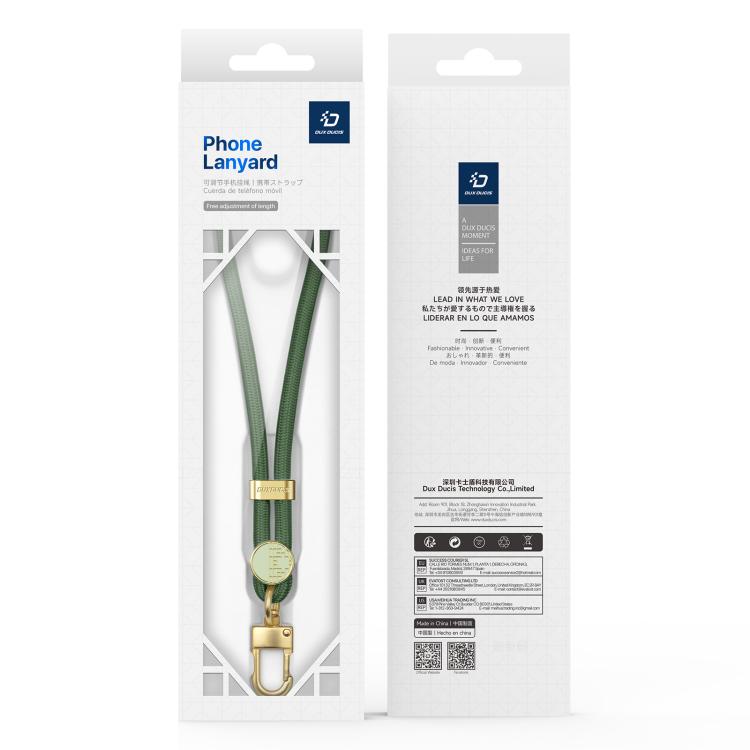 DUX DUCIS Garden Series Tile Pattern Adjustable Short Phone Lanyard(Army Green) by DUX DUCIS