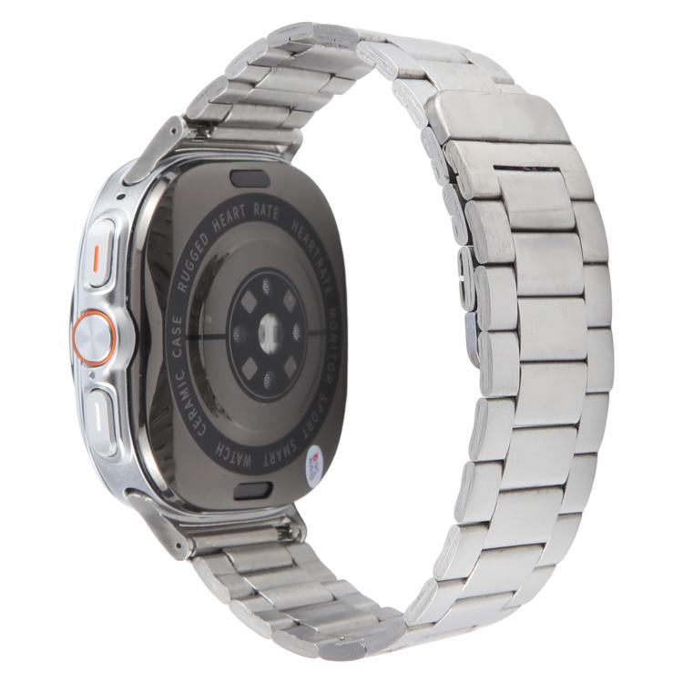 For Samsung Galaxy Watch Ultra 47mm / Ultra 2025 Three-beads Magnetic Steel Watch Band(Silver) by bashfashion