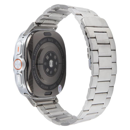 For Samsung Galaxy Watch Ultra 47mm / Ultra 2025 Three-beads Magnetic Steel Watch Band(Silver) by bashfashion