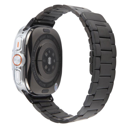 For Samsung Galaxy Watch Ultra 47mm / Ultra 2025 Three-beads Magnetic Steel Watch Band(Black) by bashfashion