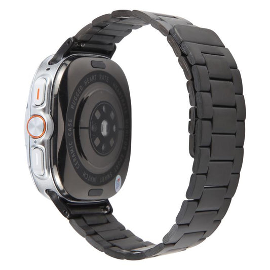 For Samsung Galaxy Watch Ultra 47mm / Ultra 2025 Three-beads Magnetic Steel Watch Band(Black) by bashfashion