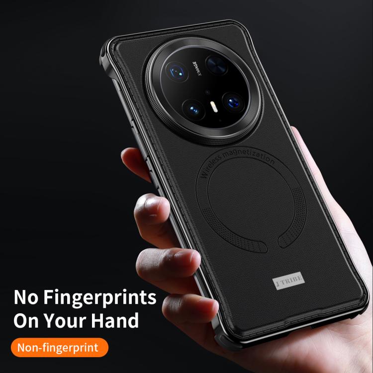 For Huawei Mate 70 Pro+ Metal Frameless MagSafe Leather Phone Case(Brown) by bashfashion