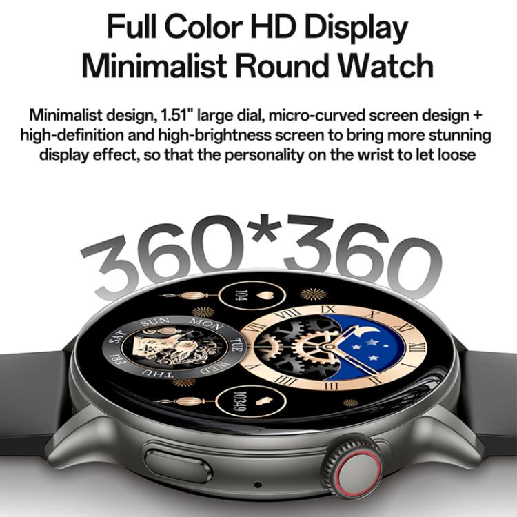 Yesido IO28 Smart Watch, 1.51 inch Screen, Support BT Call / Heart Rate(Black) by Yesido