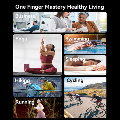 Yesido IO32 Health Monitor Smart Ring, Support Body Temperature / Heart Rate / Blood Pressure / Female Physiological Reminder, Size:63mm Inner Circumference(Black) by Yesido