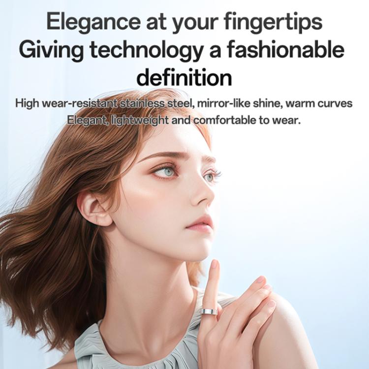 Yesido IO33 Health Monitor Smart Ring, Support Body Temperature / Heart Rate / Blood Pressure / Female Physiological Reminder, Size:63mm Inner Circumference(Black) by Yesido