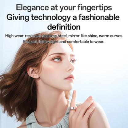 Yesido IO33 Health Monitor Smart Ring, Support Body Temperature / Heart Rate / Blood Pressure / Female Physiological Reminder, Size:63mm Inner Circumference(Black) by Yesido