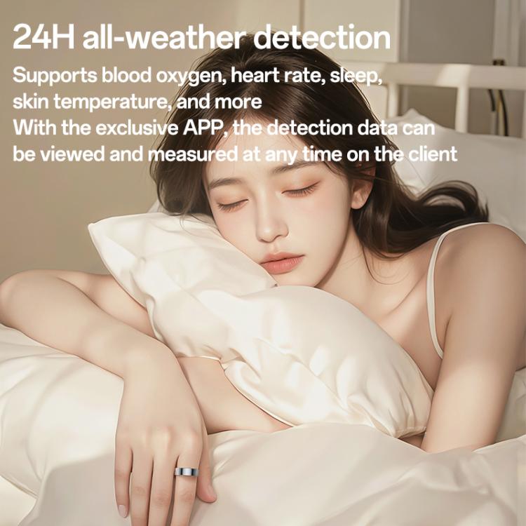 Yesido IO33 Health Monitor Smart Ring, Support Body Temperature / Heart Rate / Blood Pressure / Female Physiological Reminder, Size:60mm Inner Circumference(Black) by Yesido