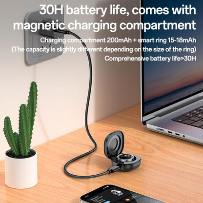 Yesido IO33 Health Monitor Smart Ring, Support Body Temperature / Heart Rate / Blood Pressure / Female Physiological Reminder, Size:68mm Inner Circumference(Black) by Yesido