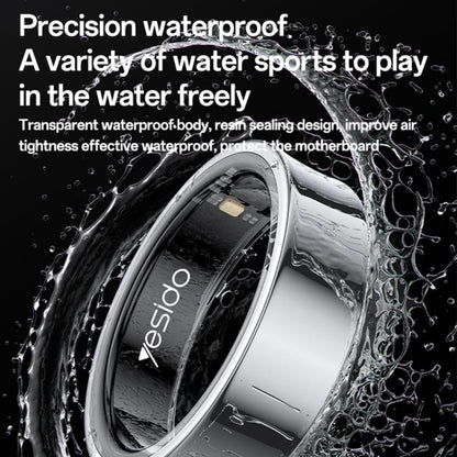 Yesido IO33 Health Monitor Smart Ring, Support Body Temperature / Heart Rate / Blood Pressure / Female Physiological Reminder, Size:65mm Inner Circumference(Black) by Yesido