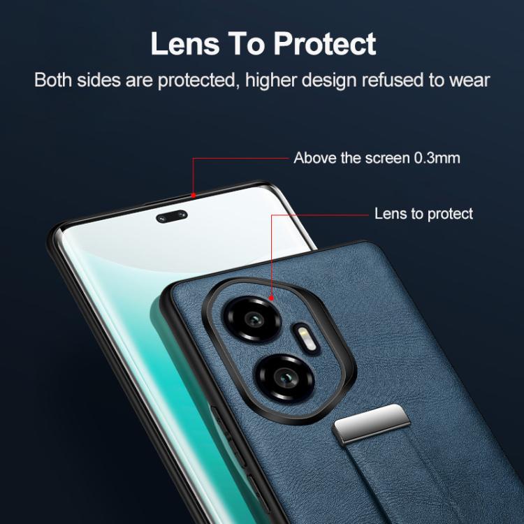 For Honor 300 Ultra SULADA PC Hybrid Leather Texture Skin Feel Shockproof Phone Case(Black) by SULADA