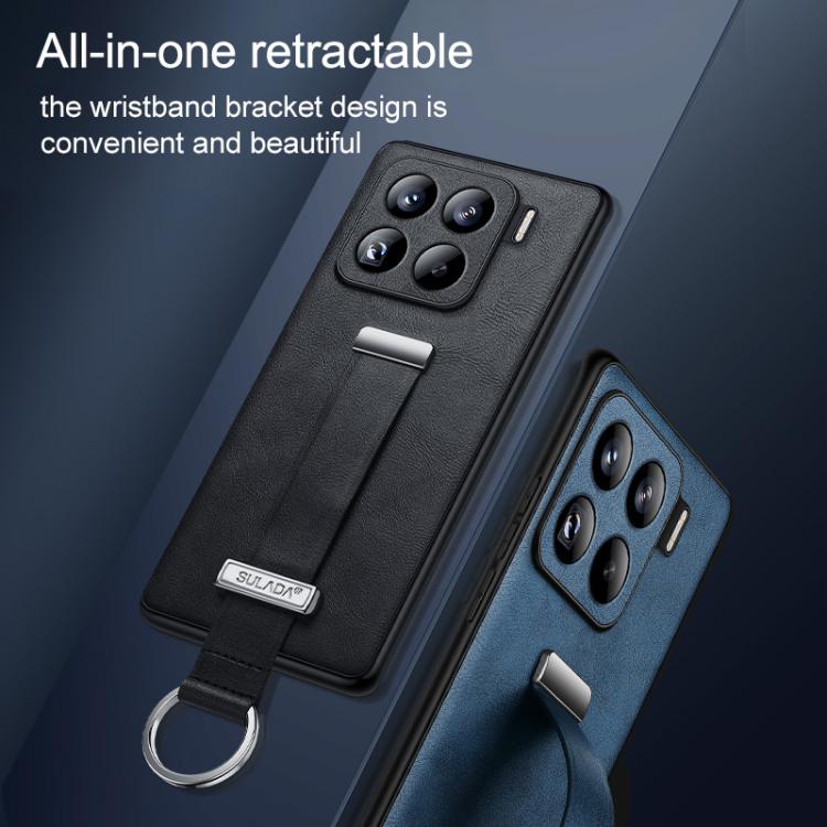 For Xiaomi 15 Pro SULADA PC Hybrid Leather Texture Skin Feel Shockproof Phone Case(Black) by SULADA