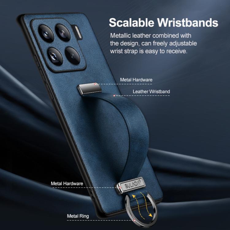 For Xiaomi 15 SULADA PC Hybrid Leather Texture Skin Feel Shockproof Phone Case(Orange) by SULADA