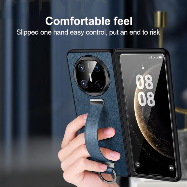 For Huawei Mate X6 SULADA PC Hybrid Leather Texture Skin Feel Shockproof Phone Case(Black) by SULADA