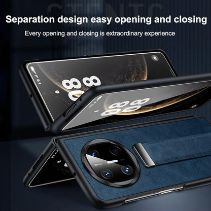 For Huawei Mate X6 SULADA PC Hybrid Leather Texture Skin Feel Shockproof Phone Case(Black) by SULADA