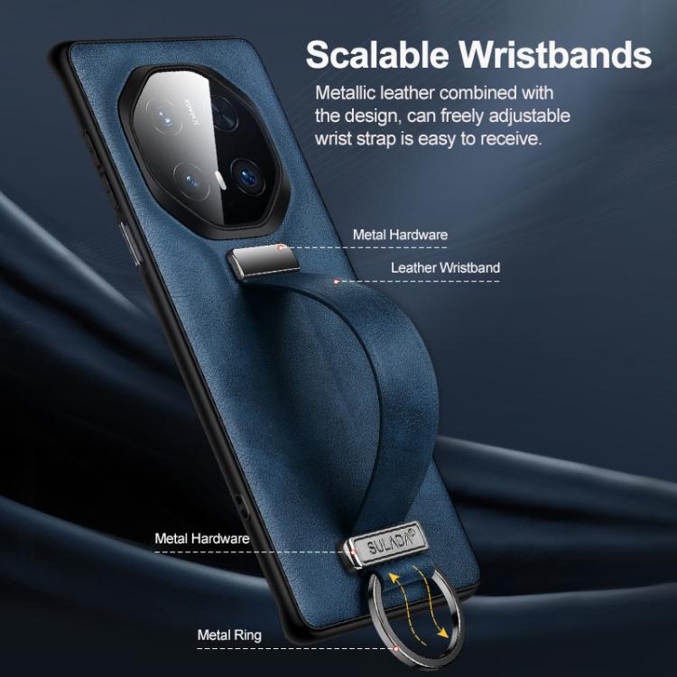 For Huawei Mate 70 RS Ultimate SULADA PC Hybrid Leather Texture Skin Feel Shockproof Phone Case(Black) by SULADA