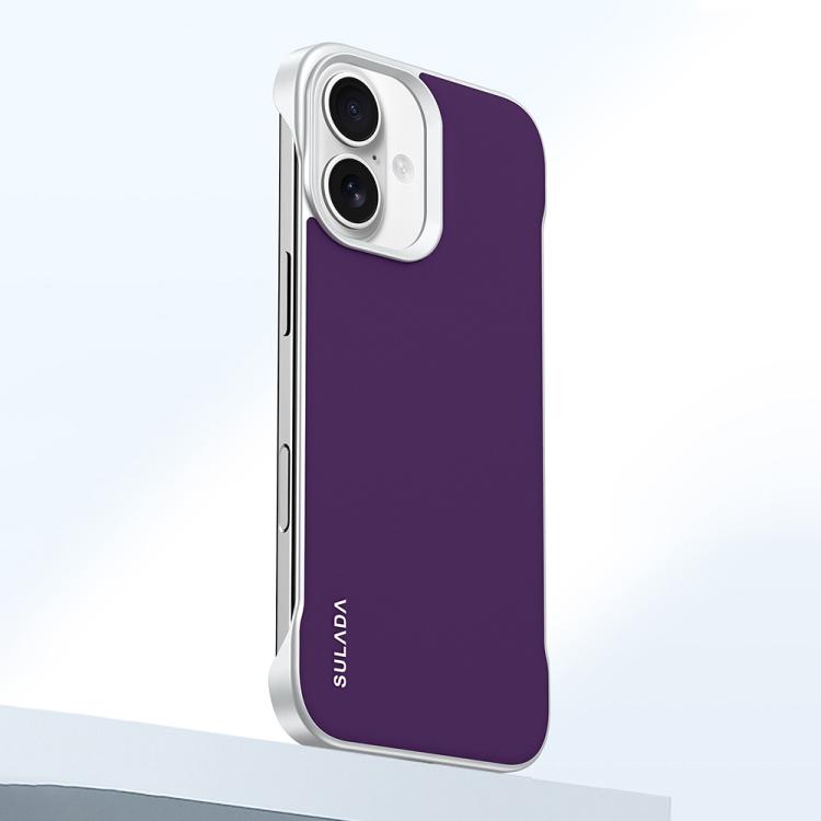 For iPhone 16 SULADA Skin Feel Liquid Leather Shockproof Phone Case(Purple) by SULADA