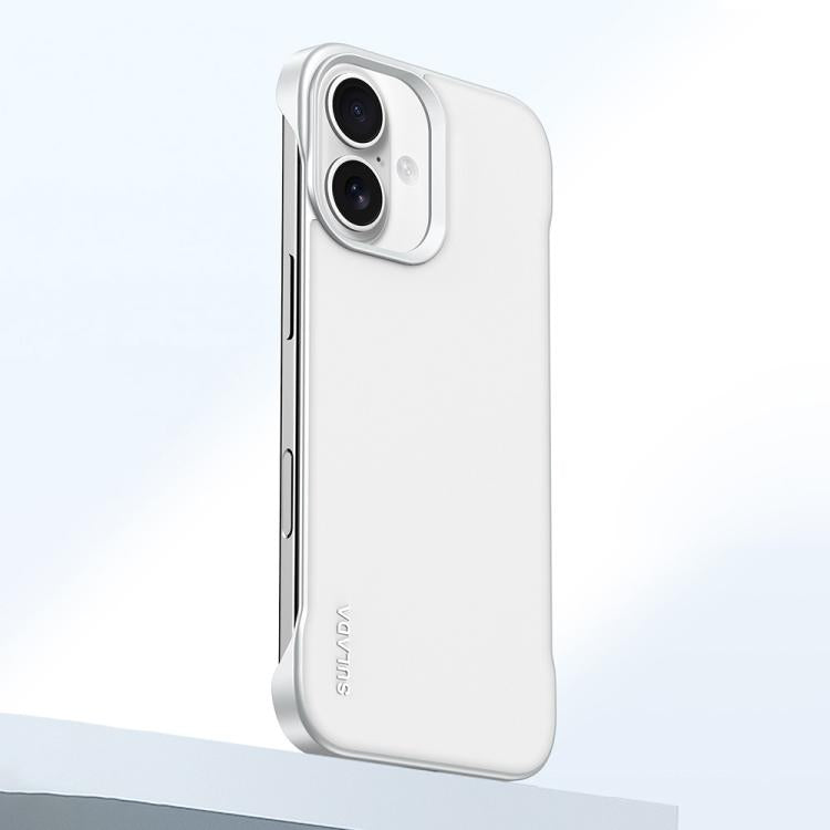 For iPhone 16 SULADA Skin Feel Liquid Leather Shockproof Phone Case(White) by SULADA