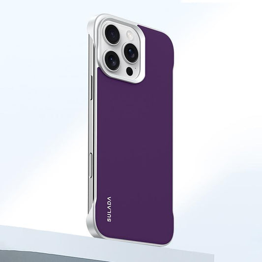 For iPhone 16 Pro Max SULADA Skin Feel Liquid Leather Shockproof Phone Case(Purple) by SULADA