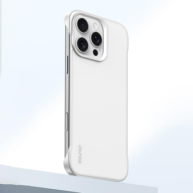 For iPhone 16 Pro Max SULADA Skin Feel Liquid Leather Shockproof Phone Case(White) by SULADA